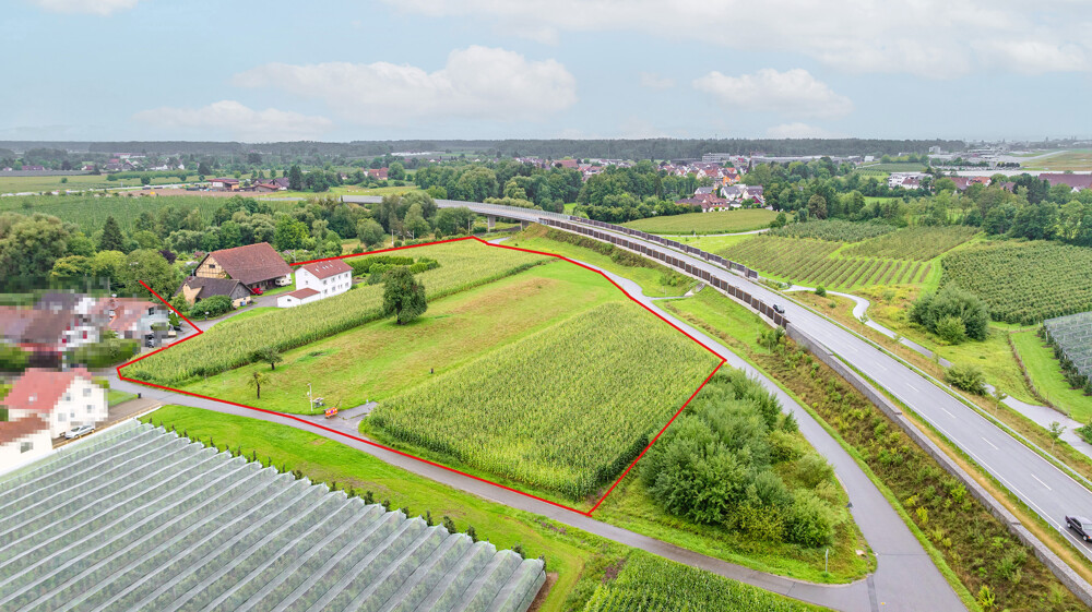 Ansicht Norden mit Grenzen 