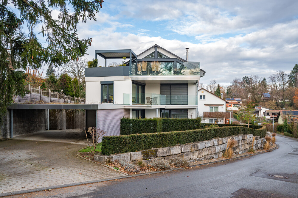 Südansicht und Carport