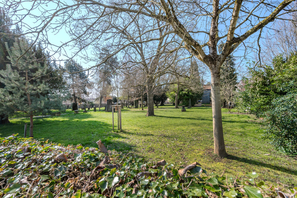 Blick in die städtische Grünanlage