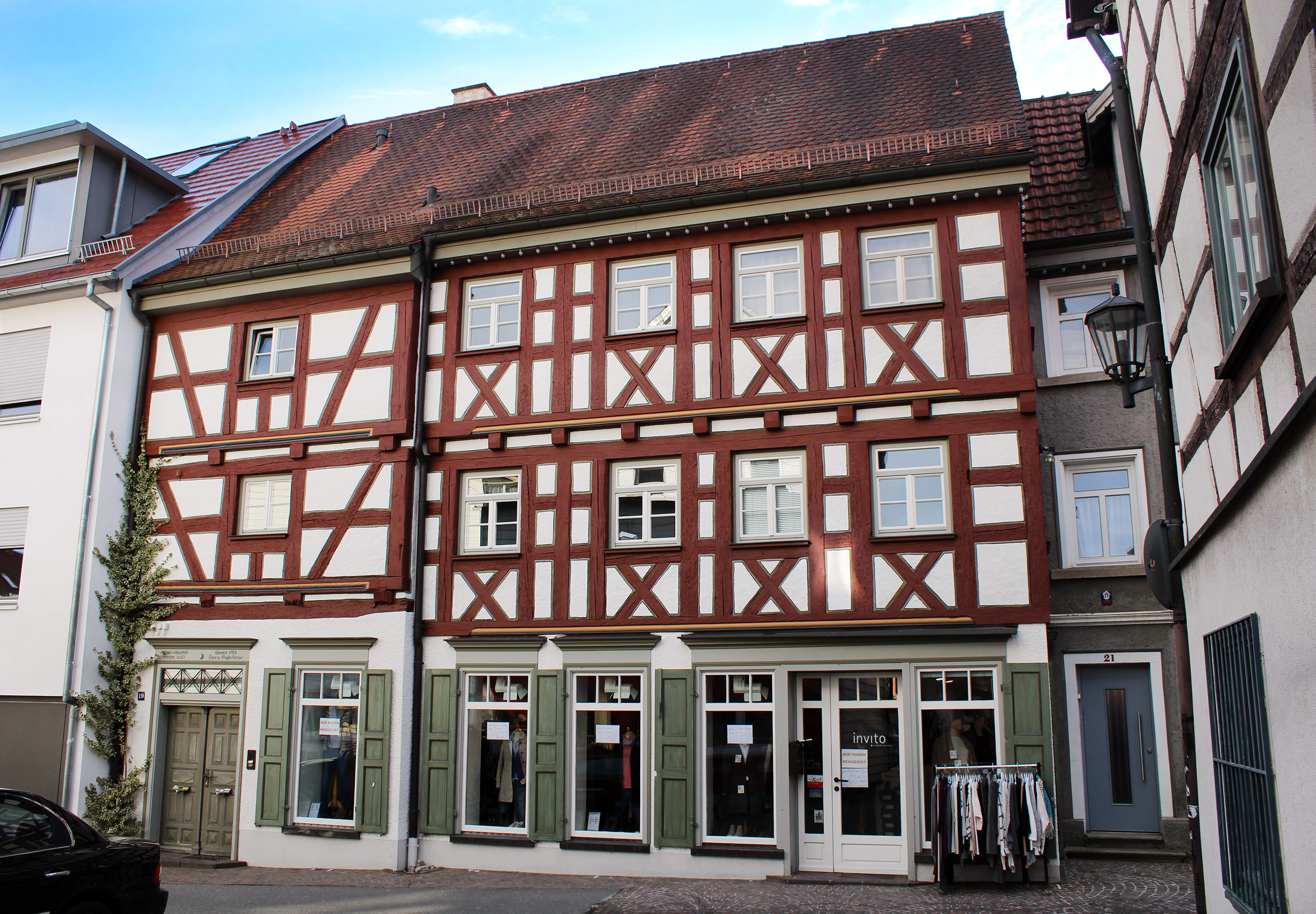 Wohn- und Geschäftshaus, Fußgängerzone in Bad Saulgau