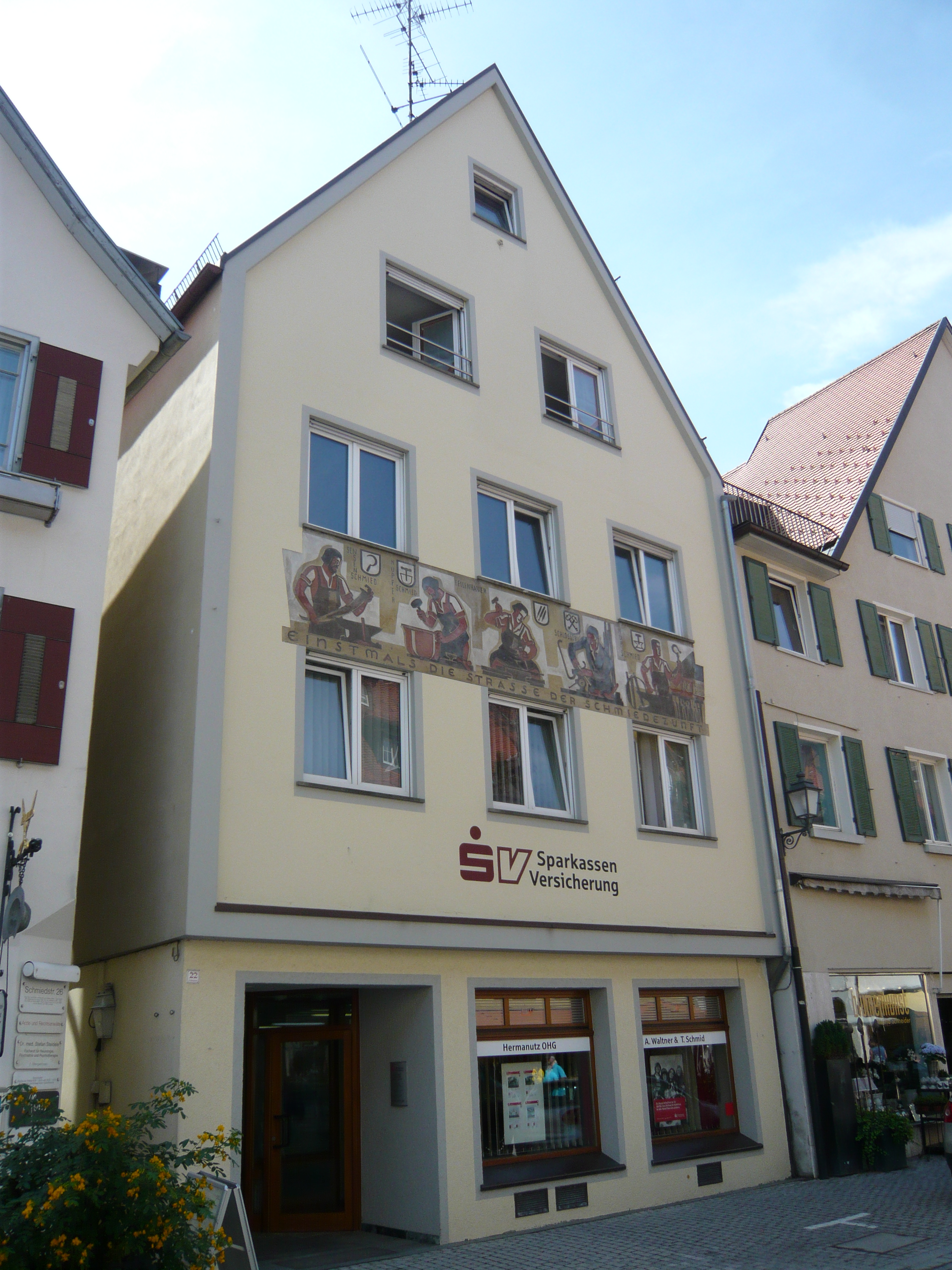 Wohn- und Geschäftshaus in der Fußgängerzone in Wangen/Allgäu